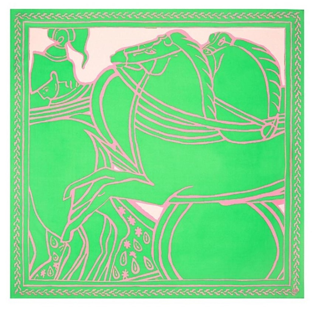 Tory Burch Trocadero Silk Square Scarf/Wrap - Picture 2 of 6